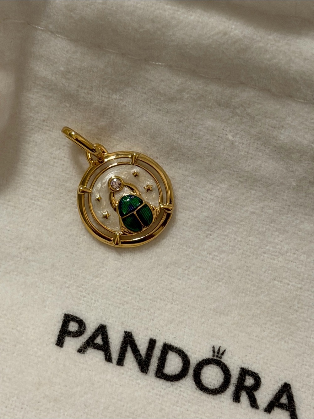 Pandora Scarab Beetle Medallion Charm - Picture 5 of 7